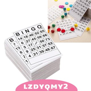 [Lzdyqmy2] การ์ดเกม BINGO อ่านง่าย 60 หน้า 60 ใบ ใช้แล้วทิ้ง 60 แผ่น