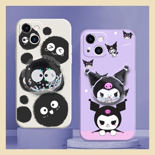 quicksand Skin-friendly feel Phone Case For iphone14 ins Glitter The New cute Rotatable stand Cartoon Simplicity