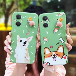 soft shell Anti-fall Phone Case For OPPO A96 5G/Reno7Z 5G/Reno7 Lite/F21 Pro 5G Simplicity Corgi PP Three-dimensional doll