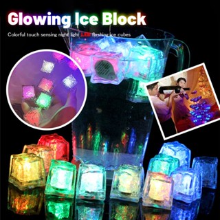 【ในการจัดส่ง】 1 Pc Led Night Light Ice Cubes Luminous Party Decoration