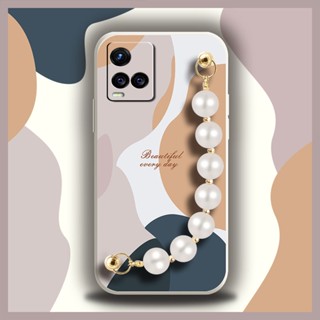 cute Simplicity Phone Case For VIVO Y21 2021/Y21S/Y33S 4G/Y32/Y21T/Y33T Bear bracelet Back Cover Cartoon Anti-fall