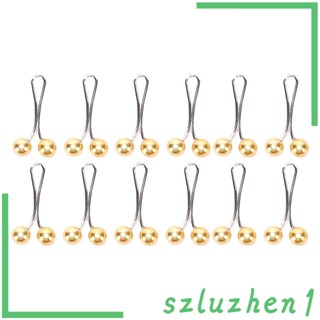 [Szluzhen1] เข็มกลัดฮิญาบ ทรงกลม สําหรับผ้าพันคอ ผ้าไหม 12 ชิ้น ต่อล็อต