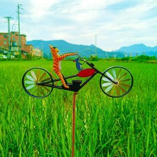 [Homyl1] กังหันลมเหล็ก รูปสัตว์น่ารัก สําหรับตกแต่งสวน สนามหญ้า กลางแจ้ง