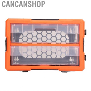 Cancanshop Storage Toolbox Translucent Drawer Free Placing Large  2 Drawers Hardware Box Organizer Multipurpose for Home