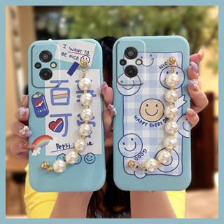 Skin-friendly feel Liquid silicone shell Phone Case For Redmi11 Prime 4G Anti-fall soft shell Cartoon Pearl bracelet