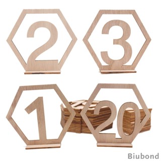 [Biubond] ชุดตัวเลขไม้ 1-20 สําหรับตกแต่งโต๊ะงานแต่งงาน 20 ชิ้น