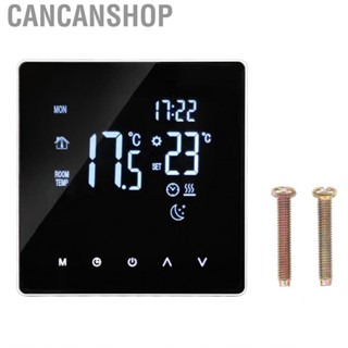 Cancanshop LCD Screen Thermostat  Intelligent Timing AC 90‑240V Smart Temperature Controller 5‑60℃ Setting NTC  Dual Temp Display for Leisure Places