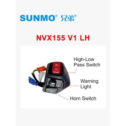 YAMAHA NVX155 V1 NVX 155 V1 NVX155 V1 สวิตช์มือจับซ้ายพร้อมวาล์วสูง PASS SEBELAH KIRI NVX155