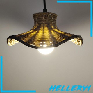 [Hellery1] โคมไฟหวายแขวน ทนทาน สไตล์วินเทจ สําหรับห้องนั่งเล่น คาเฟ่ บ้าน