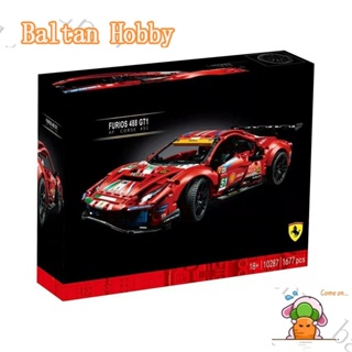 Baltan Toy BH1 เข้ากันได้กับ /Technic /Ferrari 488 GteAf Corse #51บล็อกตัวต่อของเล่น ET8M 42125 40031 19019 10287