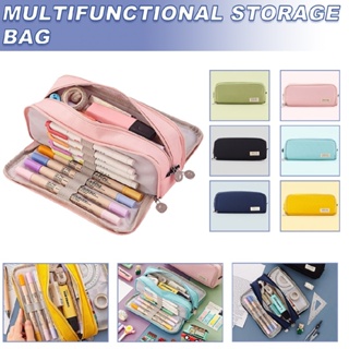 Aimy Zipper Pencil Case Large Capacity Pouch Double Side Organizer Makeup Bag