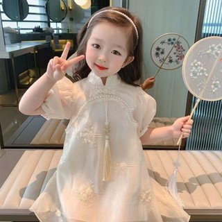 Qipao ชุดเดรสกี่เพ้า สไตล์จีน แฟชั่นฤดูร้อน สําหรับเด็กผู้หญิง 2023