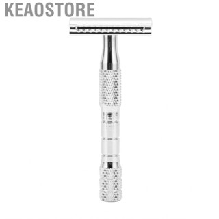 Keaostore Manual Safety Razor  Clean Sanitary Firm Comfortable Grip Washable Quickly Shaving Vintage Fashionable Appearance for Daily Use