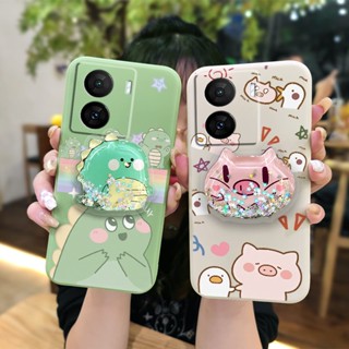 Skin-friendly feel ins Phone Case For VIVO IQOO Z7X Skin feel silicone Glitter Simplicity phone case quicksand