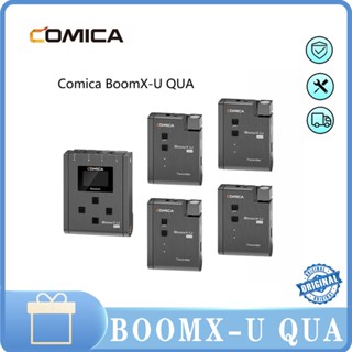 Comica BoomX-U QUA ไมโครโฟนไร้สาย UHF 24 ช่อง สําหรับกล้อง Canon Sony DSLR