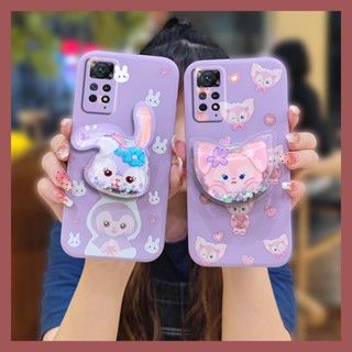 Skin feel silicone Simplicity Phone Case For Redmi Note11 Pro 5G-4G Global/Note11E Pro 5G ins Rotatable stand Glitter