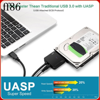 อะแดปเตอร์แปลงฮาร์ดไดรฟ์ USB เป็น SATA พลาสติก ขนาดพกพา สําหรับคอมพิวเตอร์ แล็ปท็อป 1 2 3