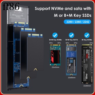 อะแดปเตอร์ฮาร์ดดิสก์ SSD 1/2/3 5/10Gbps *M2 *[Dual_Protocol] [Type_C] 3 1 [Solid_State] Drive *Adapter for PCIE NGFF]