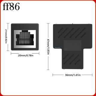 ตัวแยกสายเคเบิลอินเตอร์เน็ต แบบพกพา แยกพอร์ตคู่ ถอดออกได้ แบบเปลี่ยน สําหรับคอมพิวเตอร์ โน้ตบุ๊ก 2 ชิ้น