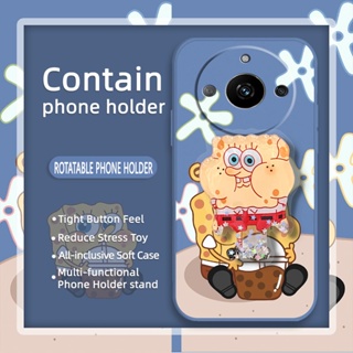 The New Glitter Phone Case For OPPO Realme11 phone case Skin-friendly feel Rotatable stand cute ins Skin feel silicone