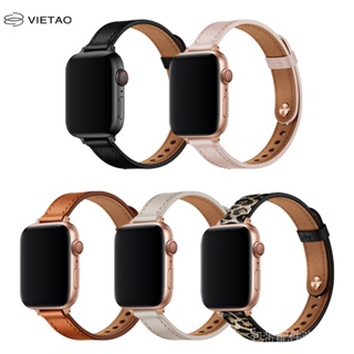 สายนาฬิกาข้อมือ สายหนังวัวแท้ 14 มม. สําหรับ iwatch Smart Watch