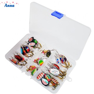 【Anna】16/30pcs Lure sequin suit metal sequin hard bait Spoon Spinner Bait artificial