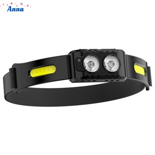 【Anna】Rechargeable LED Headlamp Waterproof Headlight with Motion Sensor for Camping