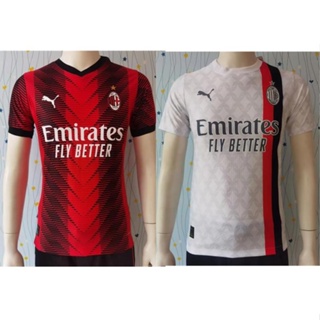 เสื้อกีฬาแขนสั้น ลายทีมชาติฟุตบอล AC Milan 23-24 Player Version ชุดเยือน คุณภาพสูง ไซซ์ S-2XL