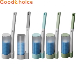 Easy to Replace Toilet Brush Kit Eliminates Bacteria Extended Handle for Comfort