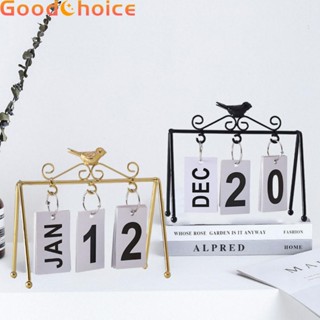 Calendar Ornaments Cafe Desktop Decorative DIY Flip Planner Durable. Iron