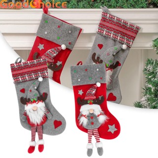 Christmas Stockings 2024 New Year Candy Bag Candy Bag For Children Gray Red