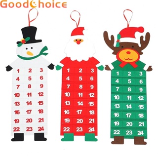 Santa Claus Countdown Calendar Decoration 24 Day Pocket DIY Christmas Gift Felt
