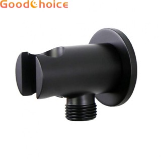 Wall Mounted Brass Shower Head Handset Holder Kit Round Bracket Matt Black