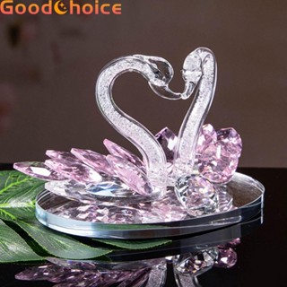 Glamorous Crystal Swan Decoration Create a Serene Atmosphere in Your Living Room