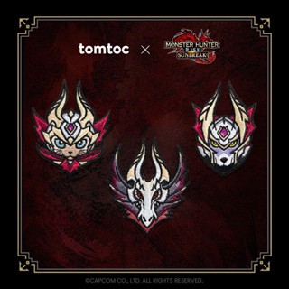 tomtoc x Monster Hunter rise dawn joint decorative embroidery hook and loop embroidery sticker badge armband