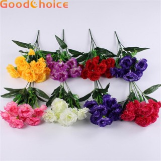 Lifelike and Durable 10 Head Silk Carnation Artificial Flowers for Festivals