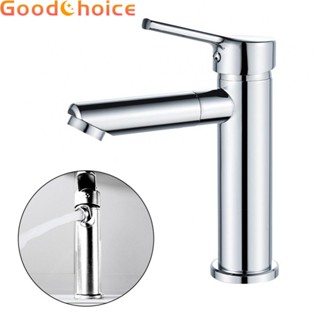 Basin Sink Faucet Single Lever Hot Cold Water Tap Deck Mounted Brass Bathroom