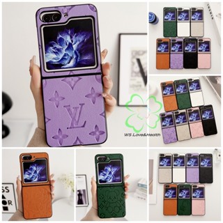 เคสโทรศัพท์มือถือหนัง PC แข็ง กันกระแทก พิมพ์ลายการ์ตูนแมว หมี สําหรับ Samasung Galaxy Z Flip 5 Z Flip 4 Z Flip 3 Galaxy Z Flip5 4 3