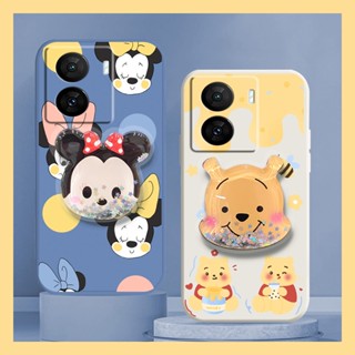 Anti-fall cute Phone Case For VIVO IQOO Z7X quicksand phone case Simplicity Skin-friendly feel ins Liquid silicone shell