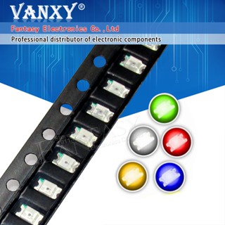 ไดโอด 1206 SMD LED สีเหลือง สีแดง สีเขียว สีฟ้า สีขาว 100 ชิ้น