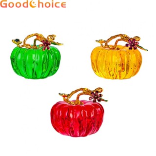 Crystal Pumpkin Home Decoration Ornament Room Souvenir Yellow/Red/Green Creative