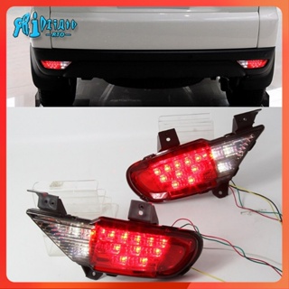 Rto 3-in-1 ไฟเบรก ไฟสะท้อนแสง LED ติดกันชนหลังรถยนต์ สําหรับ Mitsubishi Pajero Sport 2011-2015 2 ชิ้น