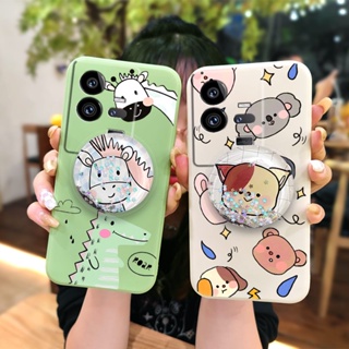 ins Glitter Phone Case For VIVO IQOO11 Pro/V2254A Liquid silicone shell cute phone case Cartoon Simplicity quicksand The New