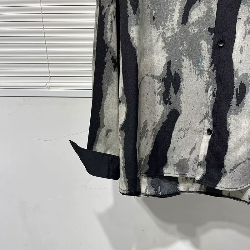 เสื้อเชิ้ตแขนยาวลําลอง พิมพ์ลายทาง ขนาดใหญ่ สไตล์เกาหลี แฟชั่นสําหรับผู้ชาย และผู้หญิง