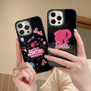 เคสโทรศัพท์มือถือกระจก กันกระแทก ลายสติกเกอร์บาร์บี้ สําหรับ iPhone 15 Pro max 14 Promax 13 mini 12 11 XS XR XSMAX 7G 7 Plus SE2020