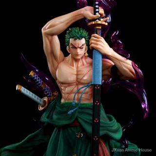 โมเดลฟิกเกอร์ Super One Piece GK Zoro Fantasy Zoro Three Swords Yan Mo ขนาดใหญ่ สําหรับตกแต่ง LMS4