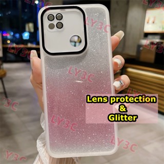 เคสซิลิโคนใส ป้องกันเลนส์กล้อง ลายกลิตเตอร์ สําหรับ Redmi 9A 9C 10A 10C 10X Note 9 9s Pro Max Poco M2 Pro 4G