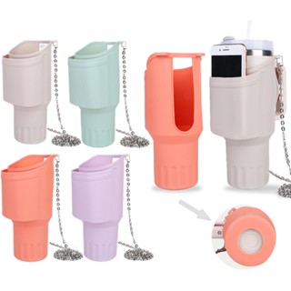 ปลอกหุ้มขวดน้ํา ซิลิโคน พร้อมสายคล้องไหล่ อุปกรณ์เสริม สําหรับ Stanley Cup H2.0 Tumbler Stanley Quencher 40 ออนซ์
