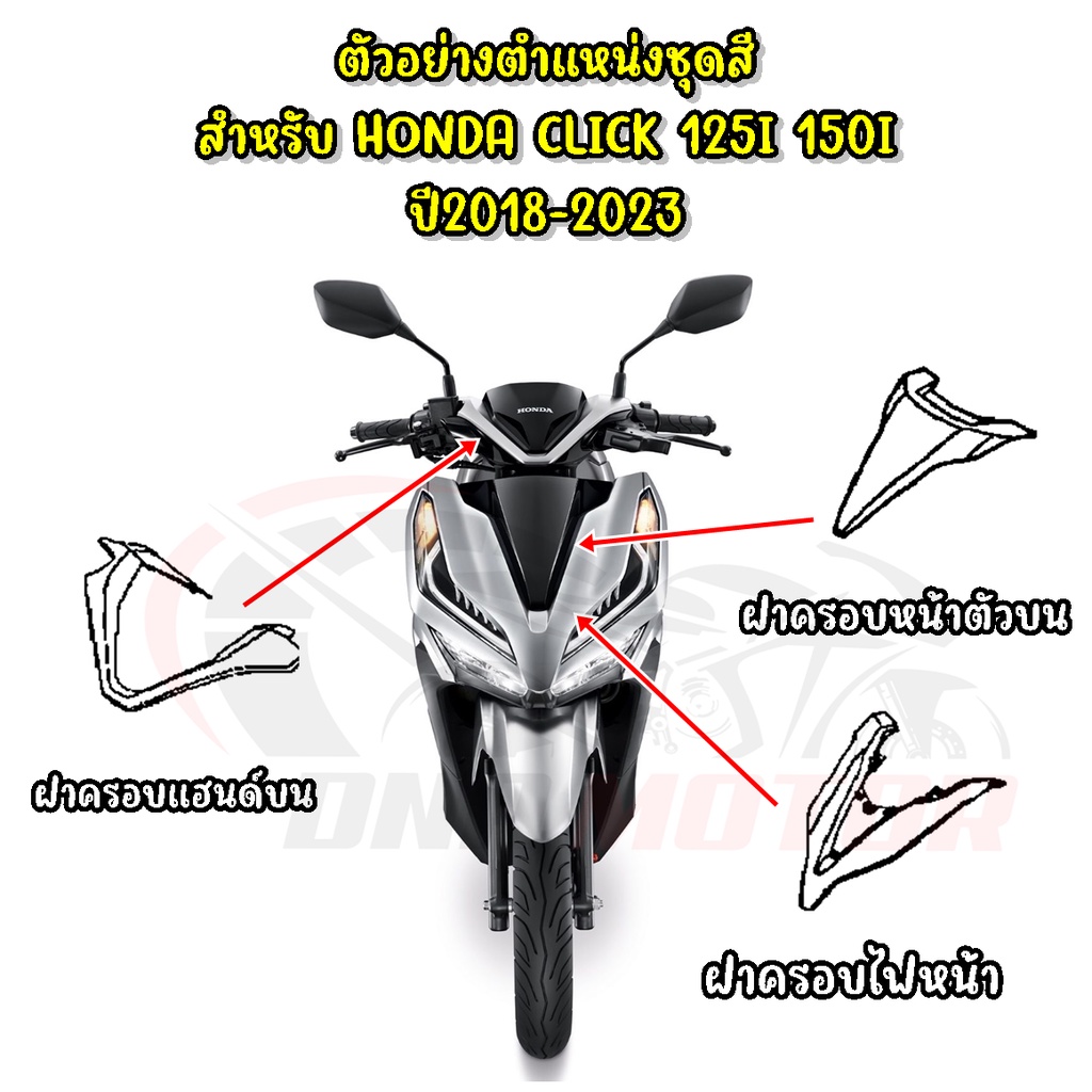 ชุดสี HONDA CLICK125I ปี2019 (สีน้ำเงิน) แท้เบิกศูนย์ - รูปที่ 7