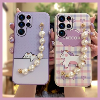 cute phone case Phone Case For Samsung Galaxy S22 Ultra Nordic style soft shell Bear bracelet Skin-friendly feel